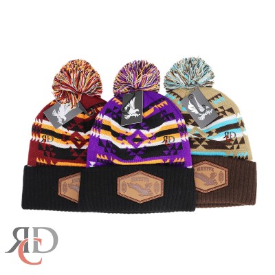 WINTER HATS NATIVE DESIGN EAGLE ASST. COLORS 1CT